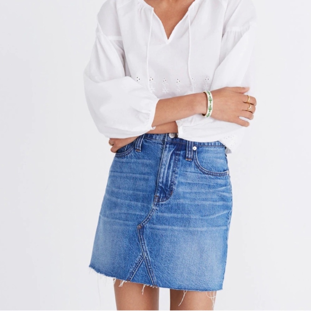 Madewell Blue Denim Mini Skirt